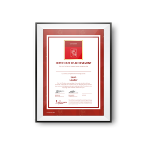 The Lean Leader - The Lean Six Sigma Company certifcate